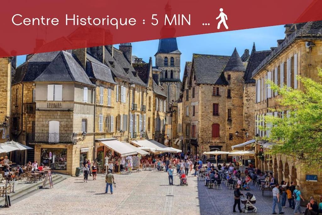 Le Spicy 2 Minutes Centre Historique Parking Leilighet Sarlat-la-Canéda Eksteriør bilde